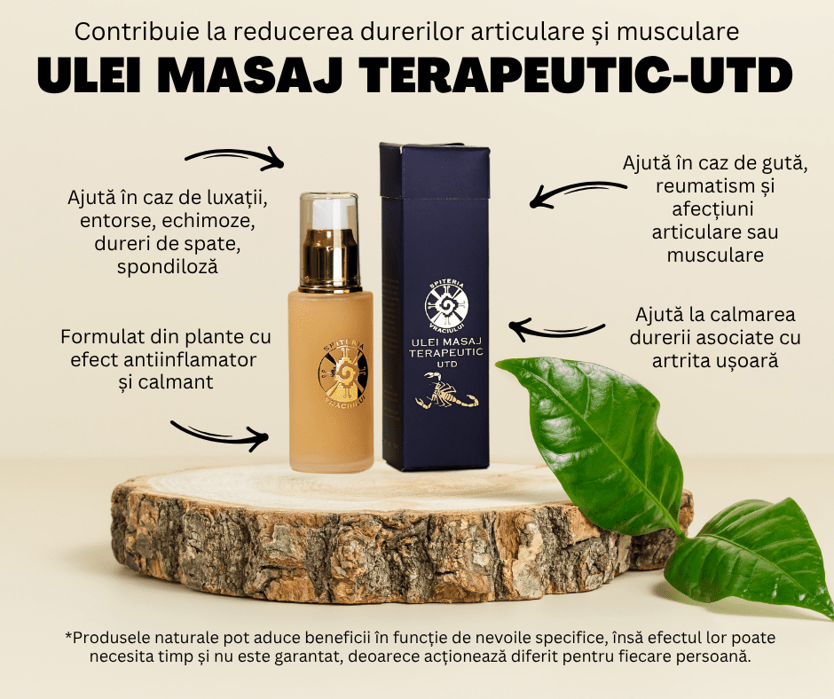 Ulei Masaj Terapeutic Natural – Dureri Articulare și Musculare | UTD - Spiteria Vraciului