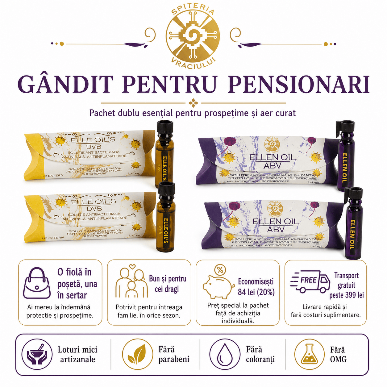 Pachet Pensionari 2 ABV+ 2 DVB - Spiteria Vraciului