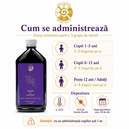 Leac Bătrânesc pentru Imunitate – Sirop de Cătină Natural | 500ml - Spiteria Vraciului