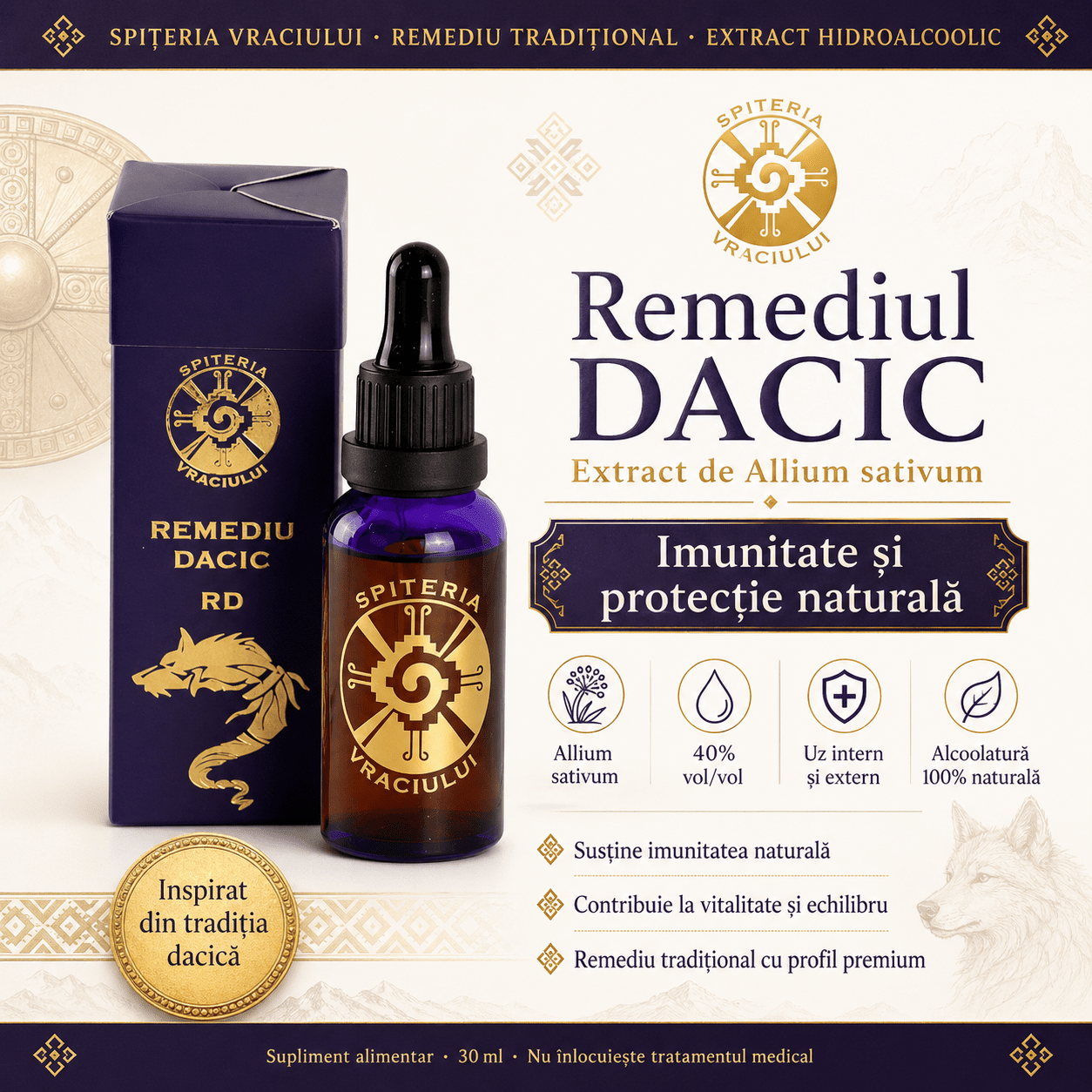 Remediu Natural Deparazitant și Antibiotic – Remediu Dacic RD | Extract de Aniu - Spiteria Vraciului