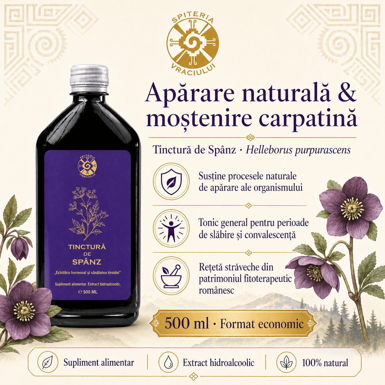 Tinctură de Spânz – Rețetă Străveche pentru Susținerea Organismului | 500ml - Spiteria Vraciului
