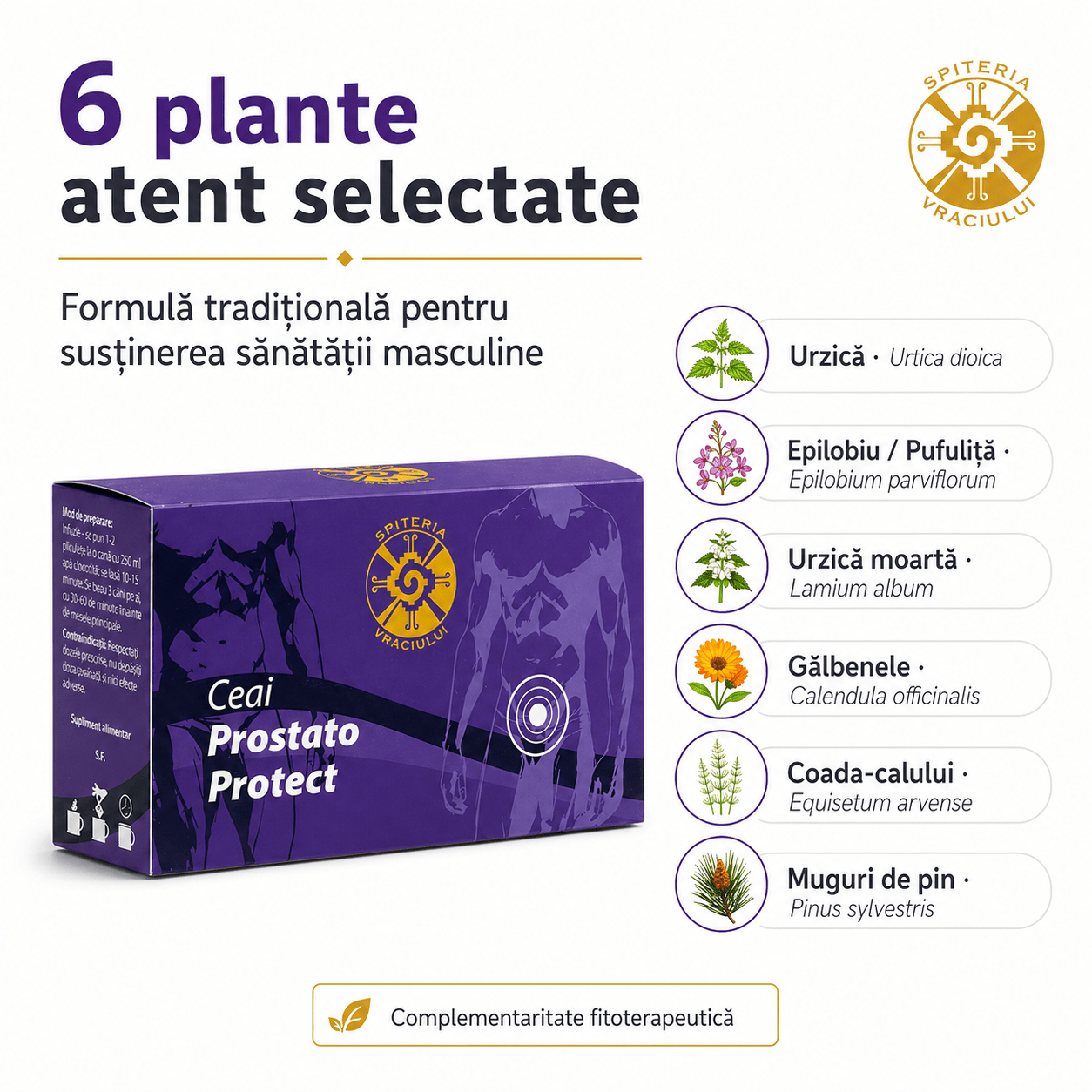 Ceai Natural Prostată – Prostato Protect | Sănătate Urinară Masculină - Spiteria Vraciului