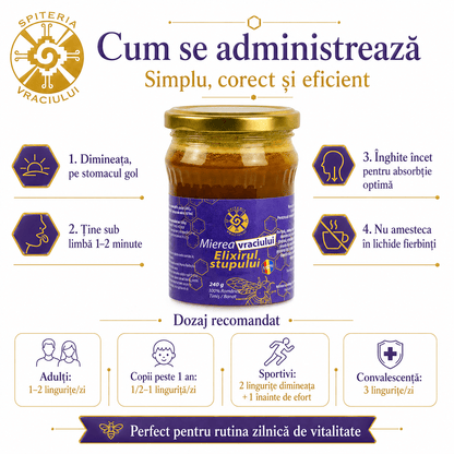 Mierea Vraciului – Elixirul Stupului | Produs Apicol Imunostimulent Natural - Spiteria Vraciului