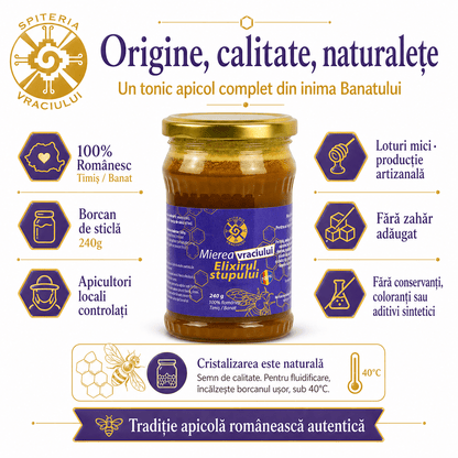 Mierea Vraciului – Elixirul Stupului | Produs Apicol Imunostimulent Natural - Spiteria Vraciului