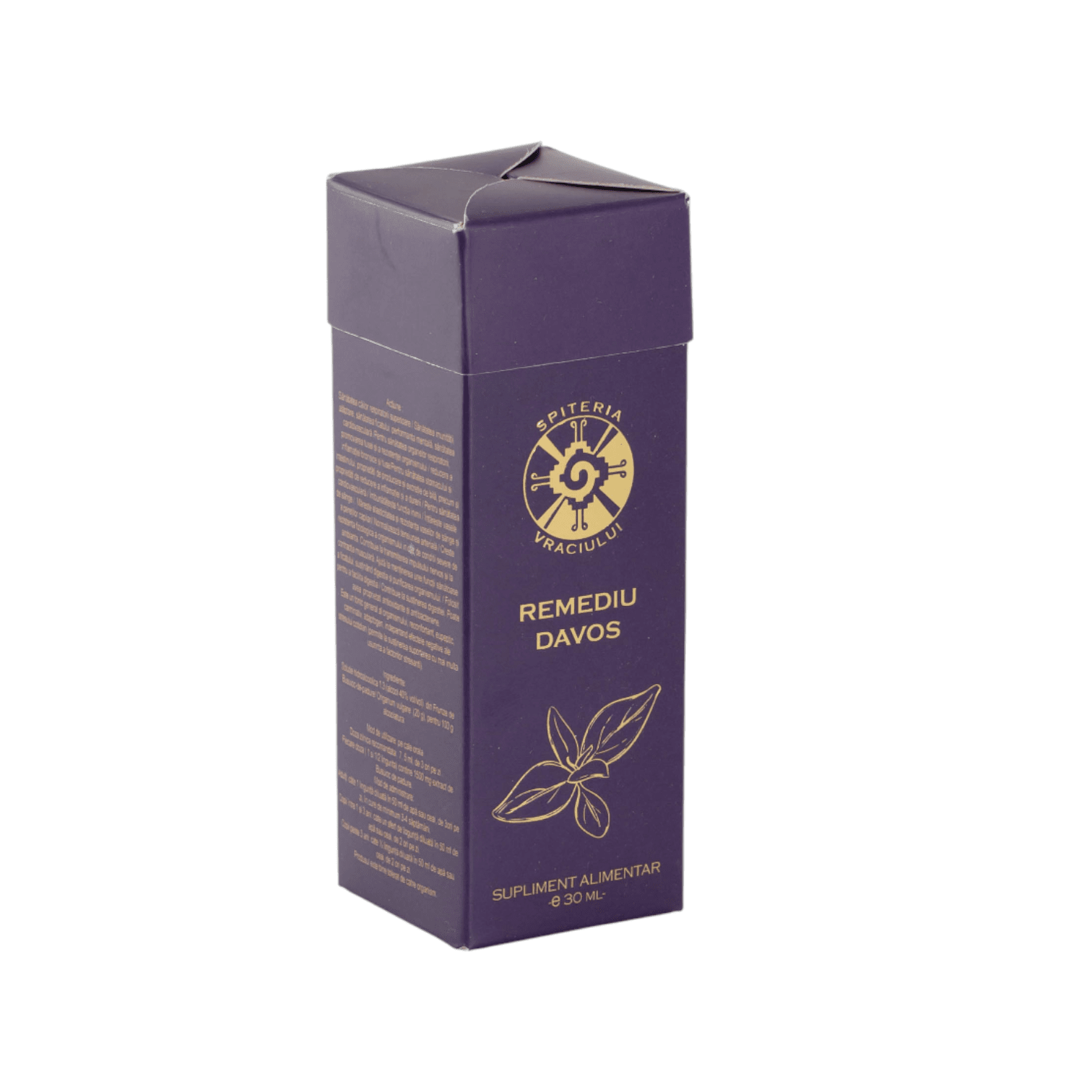 Remediu Natural Tuse și Dureri de Gât – DAVOS Antiinflamator | 30ml - Spiteria Vraciului