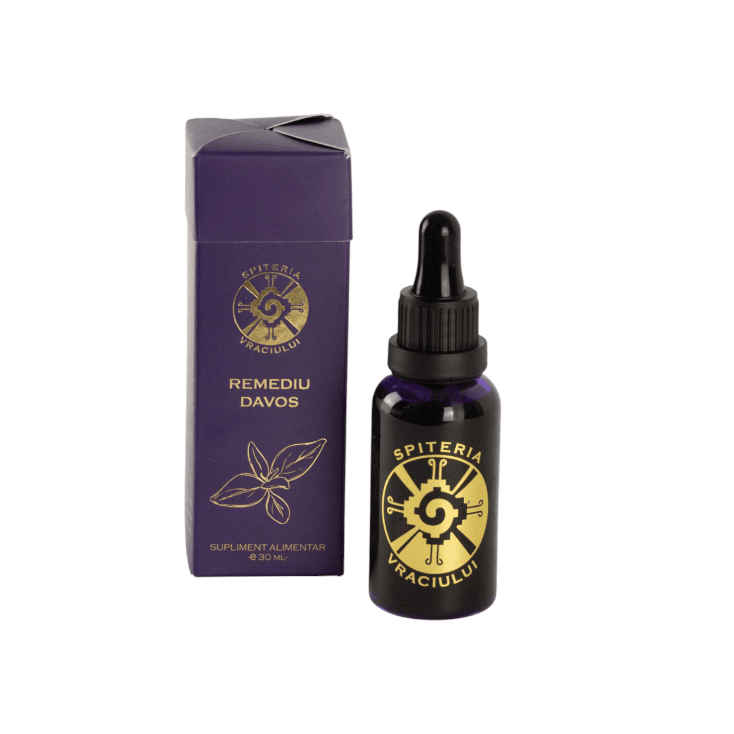 Remediu Natural Tuse și Dureri de Gât – DAVOS Antiinflamator | 30ml - Spiteria Vraciului