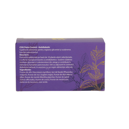 Ceai Natural pentru Glicemie și Diabet – Dulce Control - Spiteria Vraciului